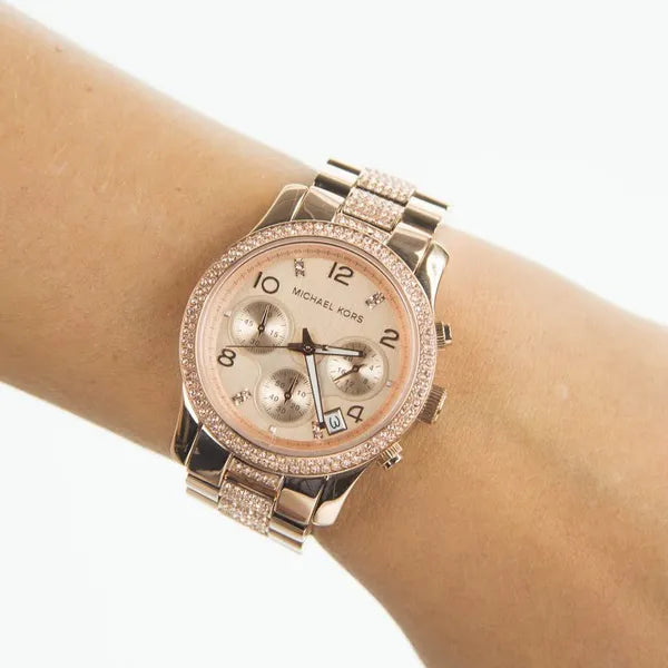 Michael Kors női karóra MK5827 Runway, rozéarany, acél, WR100