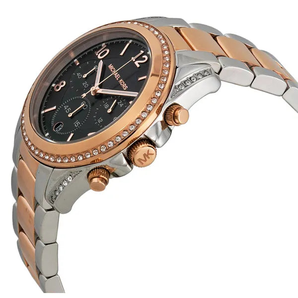Michael Kors Blair MK6093 női karóra, kronográf, WR100, fekete számlap