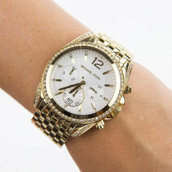 Michael Kors Pressley MK5835 női karóra – arany acél, WR100, kvarc