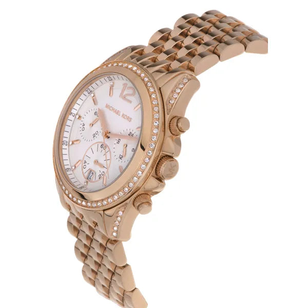 Michael Kors Pressley MK5836 női kronográf óra, rozéarany, 39 mm, 10 ATM