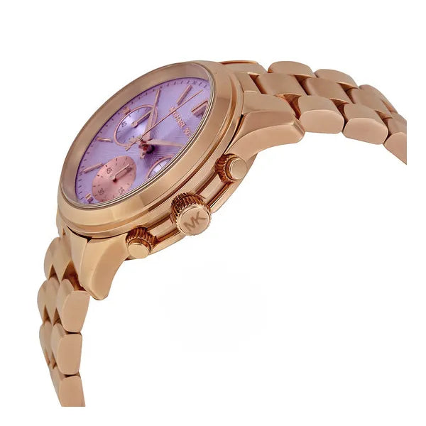 Michael Kors Runway MK6163 női karóra – rozéarany, lila számlap, 38 mm, WR100