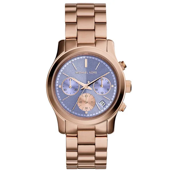 Michael Kors Runway MK6163 női karóra – rozéarany, lila számlap, 38 mm, WR100