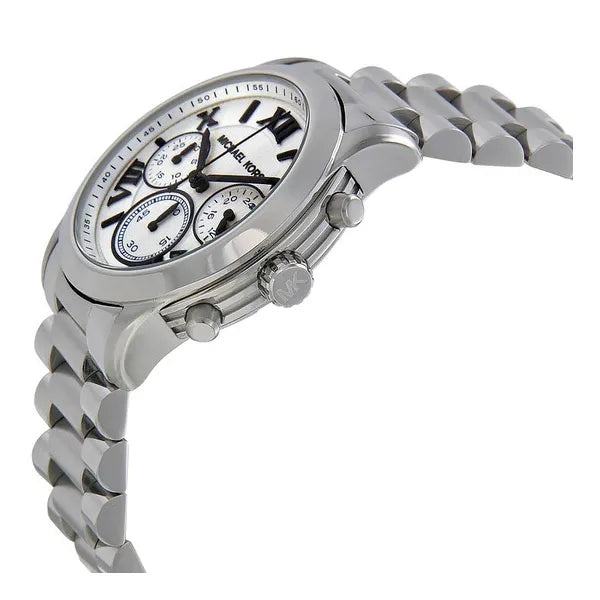 Michael Kors MK5928 női karóra, ezüst acél szíj, 39mm, kronográf, fehér számlap