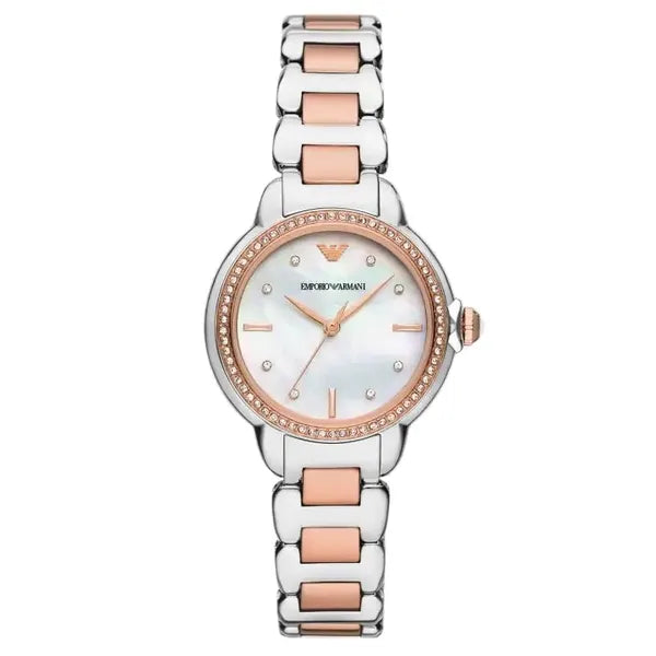 Emporio Armani Mia AR11569 női karóra, 32 mm, gyöngyház, rozéarany-ezüst acél