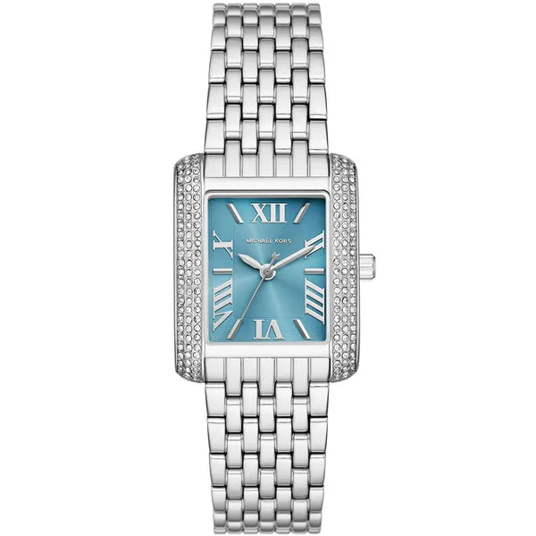 Michael Kors EMERY MK4829 női karóra, ezüst, kék számlap, 33 mm, WR30
