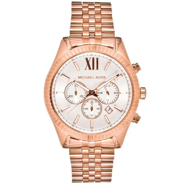 Michael Kors Lexington MK8313 női óra, rózsaarany acél, 45 mm, WR50 kronográf