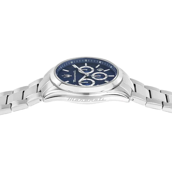 Maserati Attrazione férfi kronográf karóra R8853151005, 43 mm, acél, kék