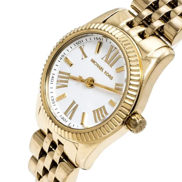 Michael Kors Lexington MK3229 női karóra, arany nemesacél, ezüst számlap, WR50