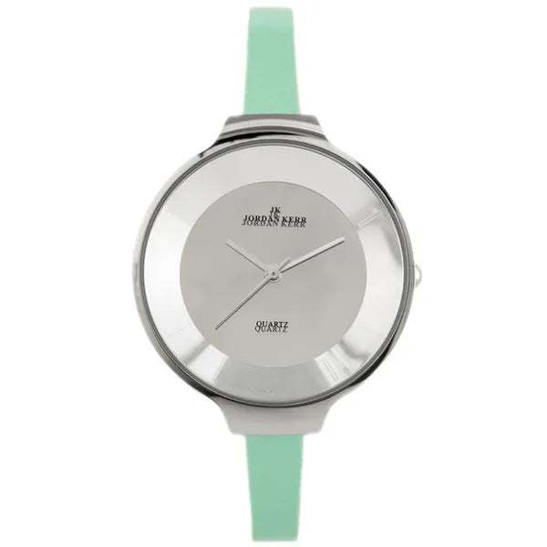 Jordan Kerr női kvarc karóra, antiallergén, zöld szíj, WR30, 34 mm