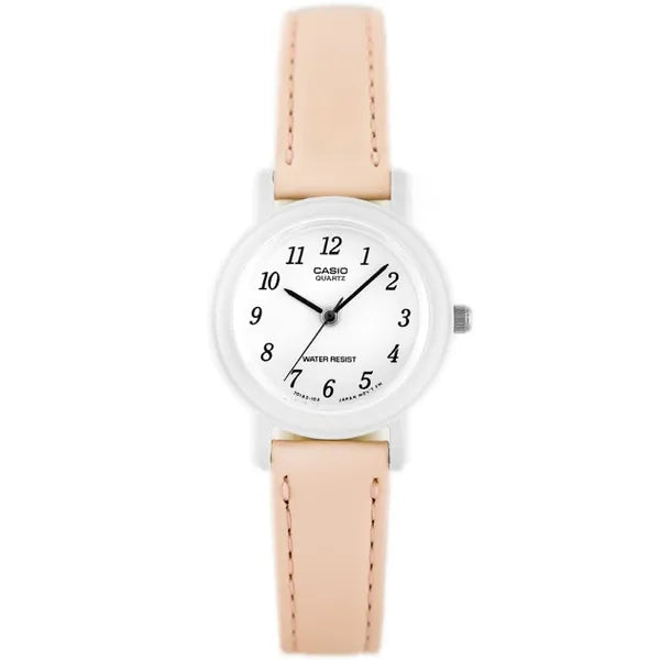 Casio LQ-139L-4B2 női karóra, narancs bőr szíj, 25 mm, WR30, díszdoboz
