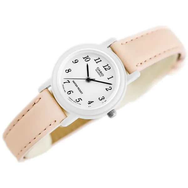 Casio LQ-139L-4B2 női karóra, narancs bőr szíj, 25 mm, WR30, díszdoboz