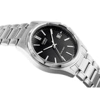 Casio MTP-1183A-1A férfi karóra, fekete számlap, acél szíj, dátum, WR30