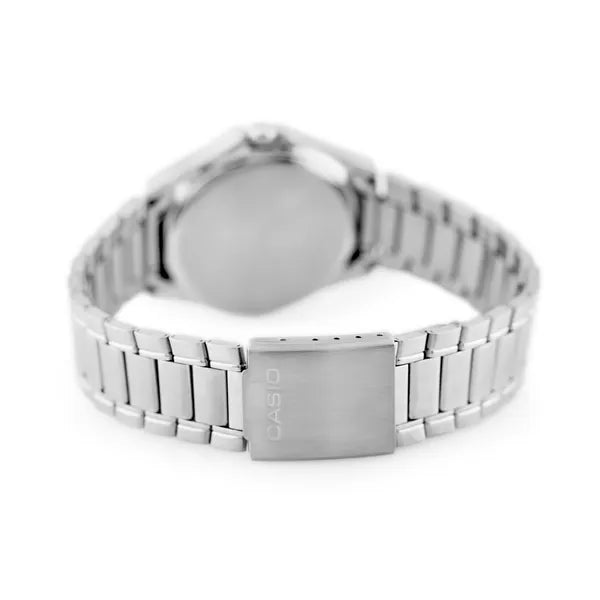 Casio MTP-1183A-1A férfi karóra, fekete számlap, acél szíj, dátum, WR30