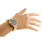 Jordan Kerr SS357 női karóra, arany szíj, narancs-ezüst számlap, 36 mm