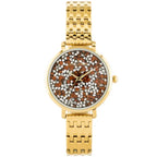 Jordan Kerr SS357 női karóra, arany szíj, narancs-ezüst számlap, 36 mm