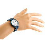 Női karóra Albatross Glamour, kék/fehér, kvarc, acél, WR30, 28 mm