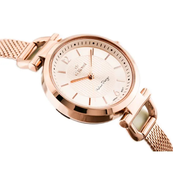 G. Rossi női kvarc karóra, rózsaarany, fém szíj, 32 mm, WR30