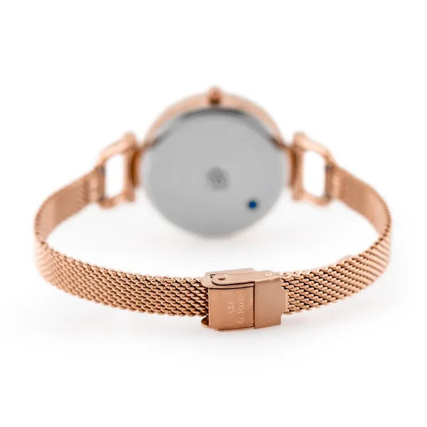 G. Rossi női kvarc karóra, rózsaarany, fém szíj, 32 mm, WR30