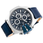 G. Rossi E6122A férfi kvarc karóra, kék, bőr szíj, 44 mm, ajándékdobozzal