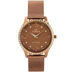 G. Rossi női karóra, barna számlap, fém szíj, WR30, Miyota, 38 mm