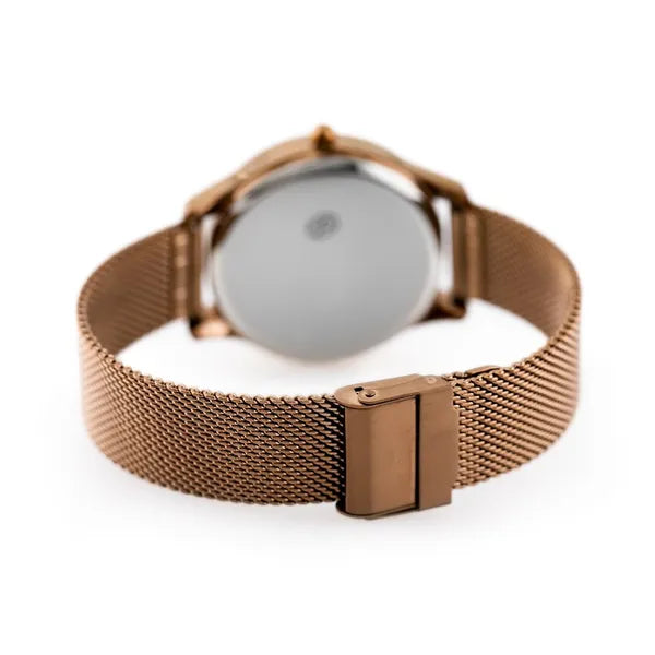 G. Rossi női karóra, barna számlap, fém szíj, WR30, Miyota, 38 mm