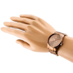 G. Rossi férfi karóra 40 mm, kvarc, barna számlap, fém szíj, dátum