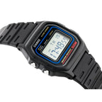 Casio W-59-1VQ uniszex digitális karóra, fekete, WR50, stopper, ébresztő, díszdoboz