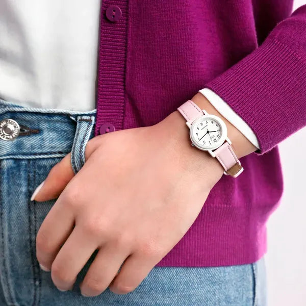 Casio női karóra, kvarc, 25 mm, rózsaszín bőrszíj, WR30, díszdobozzal