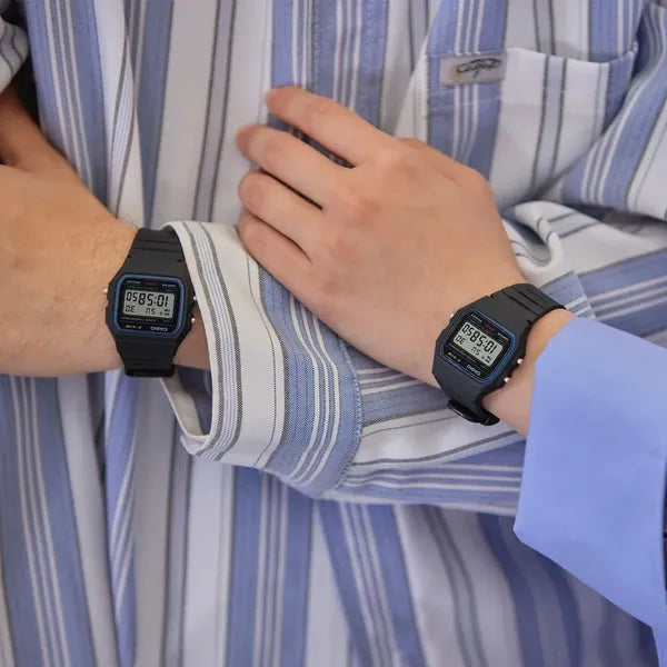 Casio F-91W-1YER férfi digitális karóra, fekete, WR30, stopper, ébresztő