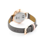 Jordan Kerr női kvarc karóra, Miyota, 36 mm, rózsaarany tok, szürke bőr szíj