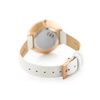 Jordan Kerr női karóra, rózsaarany tok, fehér bőrszíj, Miyota, 36 mm, C3350