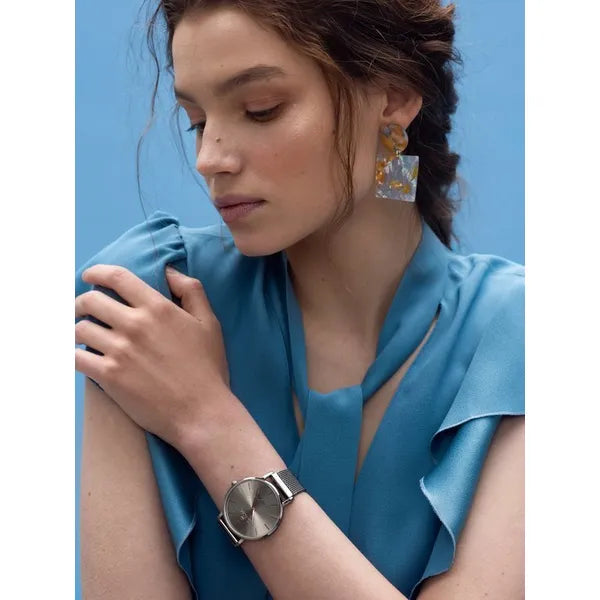 G. Rossi női kvarc karóra, kék számlap, fém karkötő, WR30, 42 mm