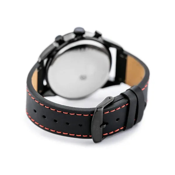 G. Rossi férfi karóra, fekete, bőr szíj, Miyota kvarc, 44 mm, WR30