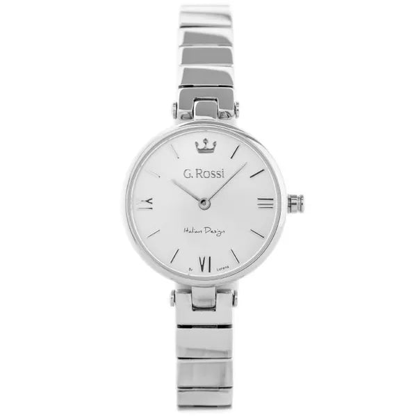 G. Rossi női karóra, ezüst, fém szíj, kvarc, WR50, 22 mm