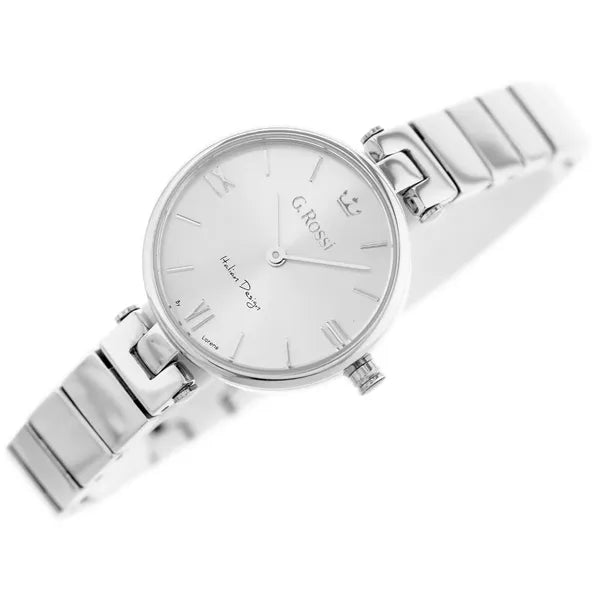 G. Rossi női karóra, ezüst, fém szíj, kvarc, WR50, 22 mm