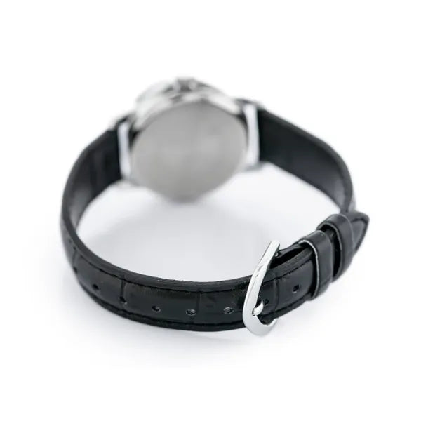 Casio LTP-V004L-1A női karóra, fekete számlap, bőrszíj, WR30, dátum