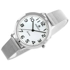 Perfect F102-01 női kvarc karóra, ezüst fém szíj, 36 mm, WR30
