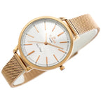 G. Rossi női karóra 34 mm, rózsaarany fém szíj, ezüst számlap, Miyota, WR30