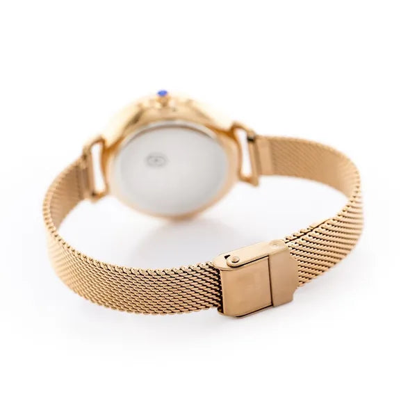 G. Rossi női karóra 34 mm, rózsaarany fém szíj, ezüst számlap, Miyota, WR30