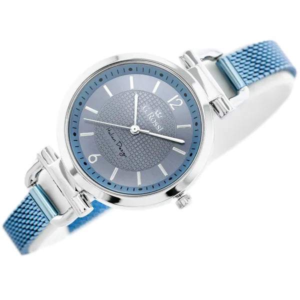 G. Rossi Lesti női kvarc karóra, kék számlap, fém szíj, WR30, 32 mm
