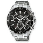 Casio Edifice EFR-552D-1A férfi kronográf óra, acél, fekete számlap, WR100