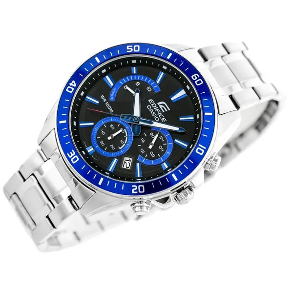Casio Edifice EFR-552D-1A2 férfi kronográf óra, acél, WR100, fekete számlap
