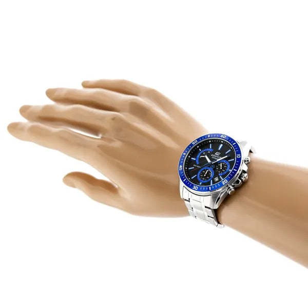 Casio Edifice EFR-552D-1A2 férfi kronográf óra, acél, WR100, fekete számlap