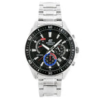 Casio Edifice férfi kronográf óra, EFR-552D-1A3, acél, fekete számlap, WR100