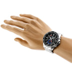 Casio Edifice férfi kronográf óra, EFR-552D-1A3, acél, fekete számlap, WR100