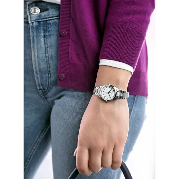 Casio LTP-1274D-7B női karóra, ezüst acél szíj, fehér számlap, WR30, ásványüveg