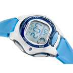 Casio LW-200-2B gyerek digitális karóra, kék, WR50, LED, dobozzal