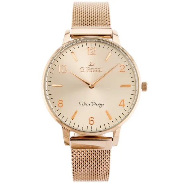 G. Rossi női karóra, rosegold, 38 mm, kvarc Miyota, WR30 + doboz