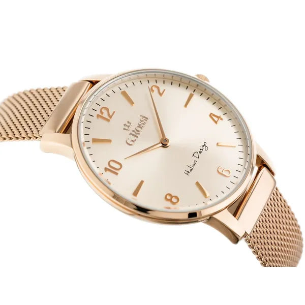 G. Rossi női karóra, rosegold, 38 mm, kvarc Miyota, WR30 + doboz