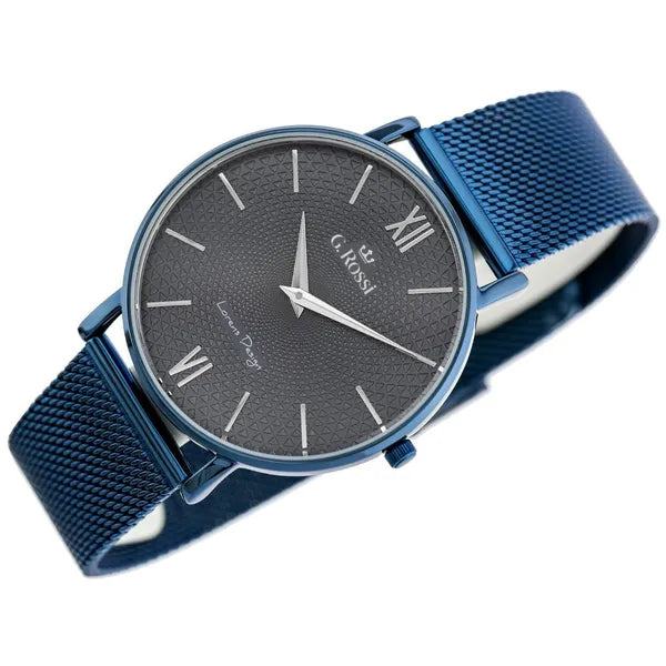 G. Rossi női karóra, 40 mm, kék, fémszíj, kvarc, WR30 + díszdoboz